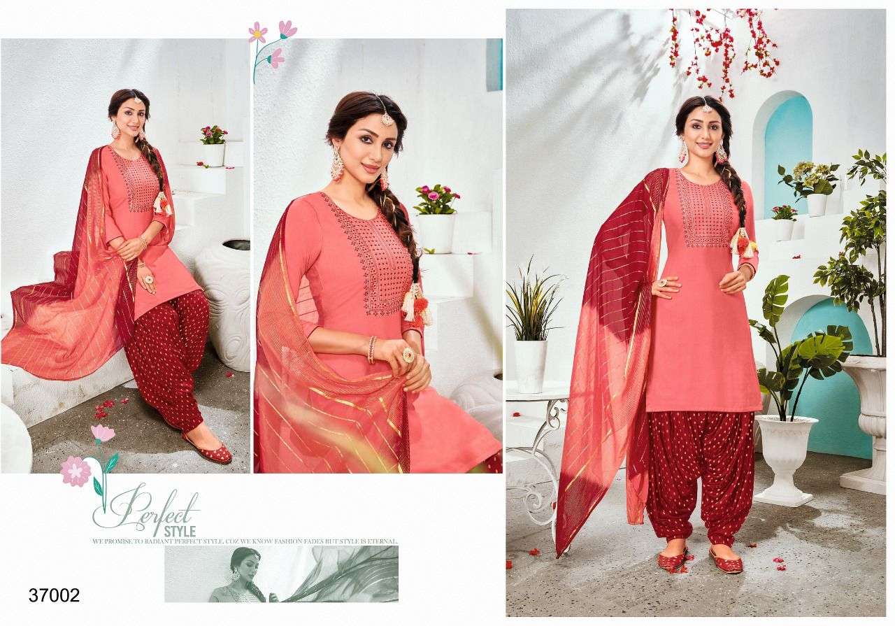 Artio By Kapil Trendz-Jecord Patiyala Vol 3-14-Kg-Rayon-Fancy-Work-Kurti-Cotton-Jacquard-Patiyala-Nazmin-Fancy-Jari-Dupatta-37002